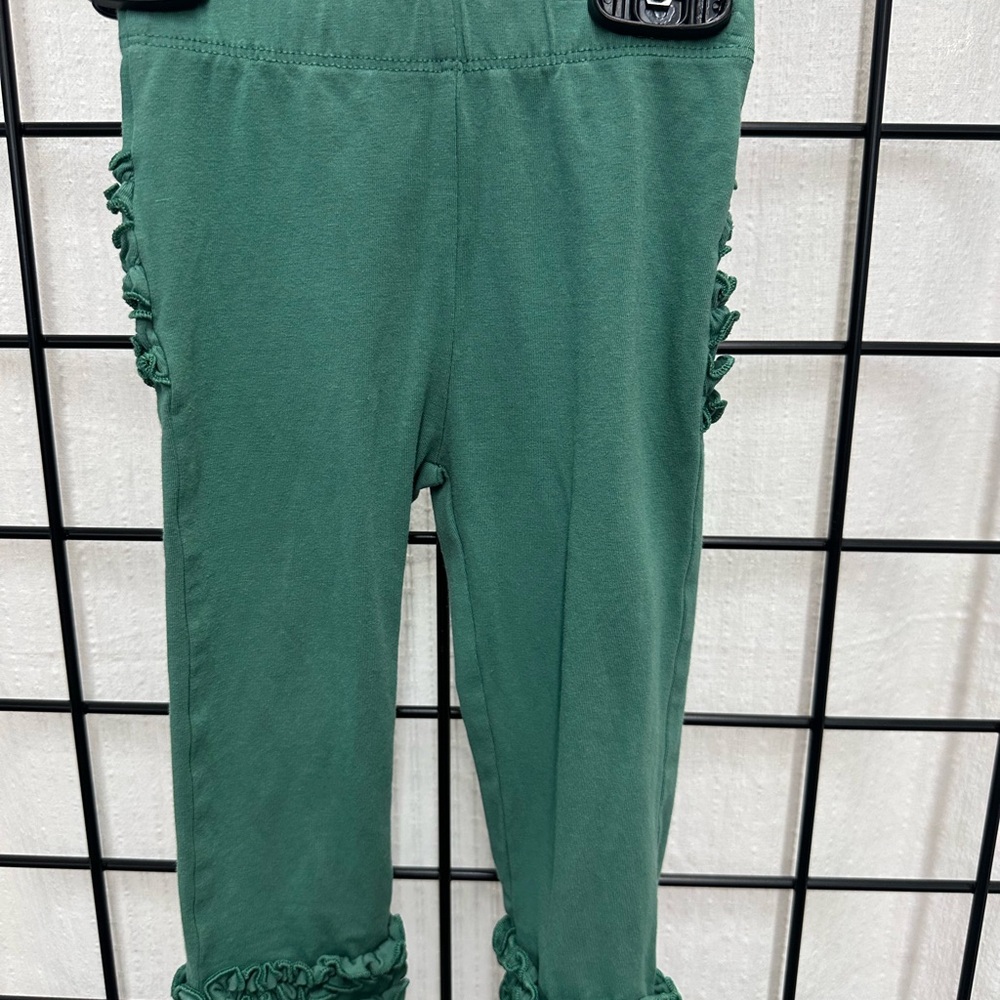 Ruffle Butts Green Ruffle Leggings